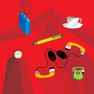 Office accessories Stock Illustration