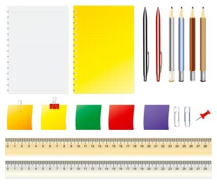 Office Accessories Stock Illustration