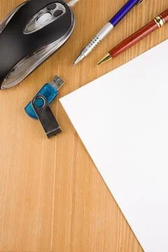 Office accessories on table Stock Photos