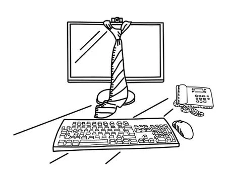 Office after working day Stock Illustration