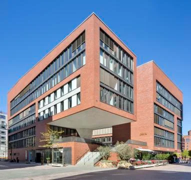Office and commercial building Java Ueberseequartier Hafencity Hamburg Germany Fotos de archivo