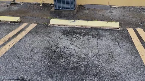 Office and retail building backyard with square outdoor AC unit Stock Footage 327067281