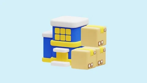 Office animated 3d icon. Stock Footage 289454023