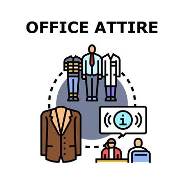 Office attire and uniform vector concept illustration Stock Illustration
