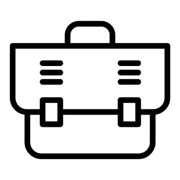 Office bag line icon. Briefcase vector illustration isolated on white. Bag Stock Illustration