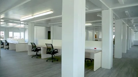 Office at the beginning of the working day Stock Footage 80309034