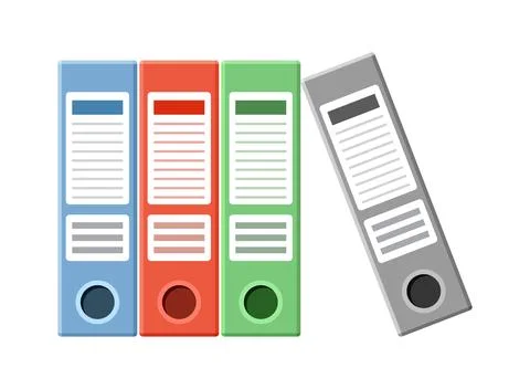 Office binder icon in colorful flat style. File folder vector illustration .. Stock Illustration
