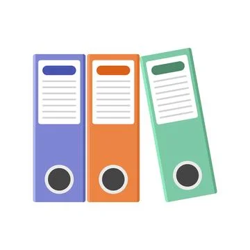 Office binder icon in colorful flat style. File folder vector illustration .. Stock Illustration