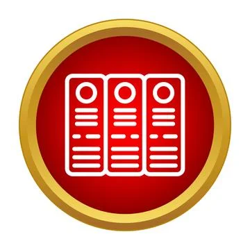 Office binders displaying organized documents and archived data Illustrazione stock