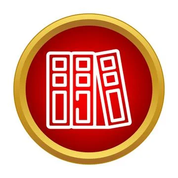 Office binders line art icon representing business storage Stock Illustration