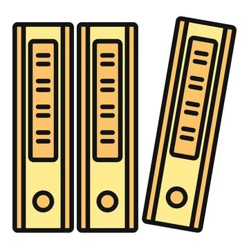 Office binders providing file storage and document organization Stock Illustration