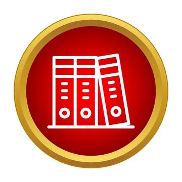 Office binders stack flat line icon design Illustrazione stock