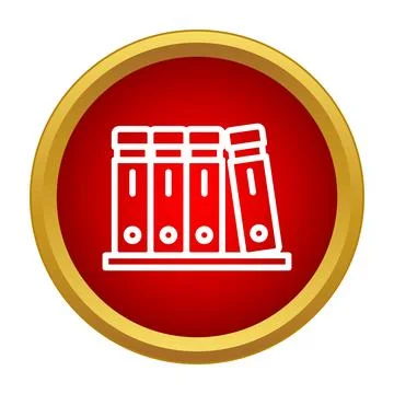 Office binders storing important documents on a shelf Stock Illustration