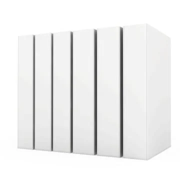 Office blank folder template isolated on white background. 3d render Stock Illustration