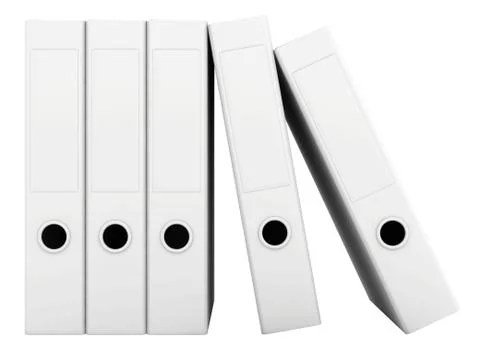 Office blank folder template isolated on white background. 3d render イラスト素材