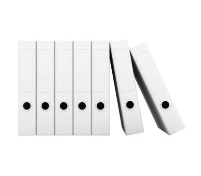 Office blank folder template isolated on white background. 3d render Stock Illustration