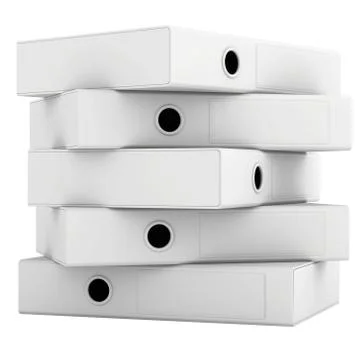 Office blank folder template isolated on white background. 3d render 스톡 일러스트