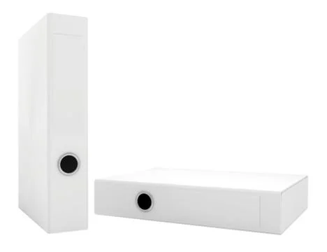 Office blank folder template isolated on white background. 3d render Illustrazione stock