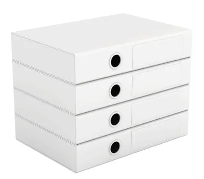 Office blank folder template isolated on white background. 3d render イラスト素材