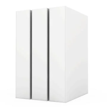 Office blank folder template isolated on white background. 3d render Stock Illustration