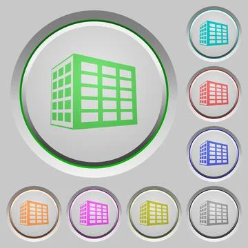 Office block push buttons Stock Illustration