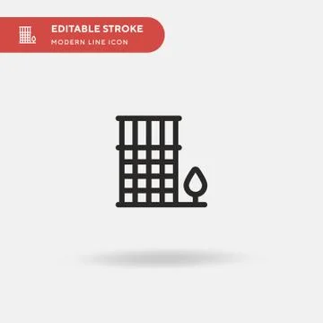 Office Block Simple vector icon. Illustration symbol design template for web  Stock Illustration