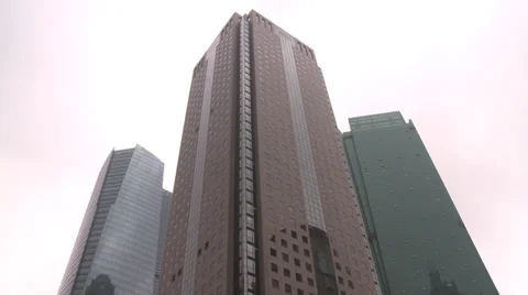 Office blocks reach for the sky Stock Footage 37693741