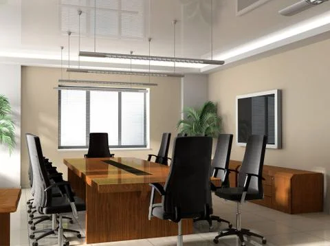 Office boardroom Stock Illustration
