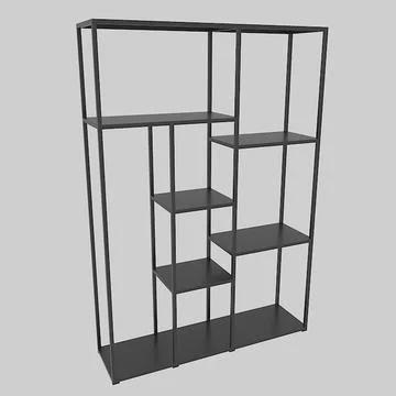 Office Bookcase 1400 3D Model