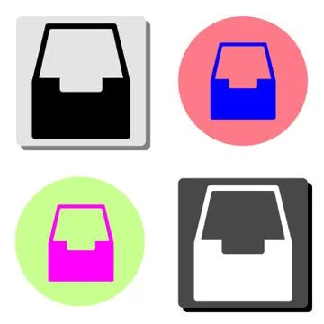 Office box. flat vector icon Stock Illustration
