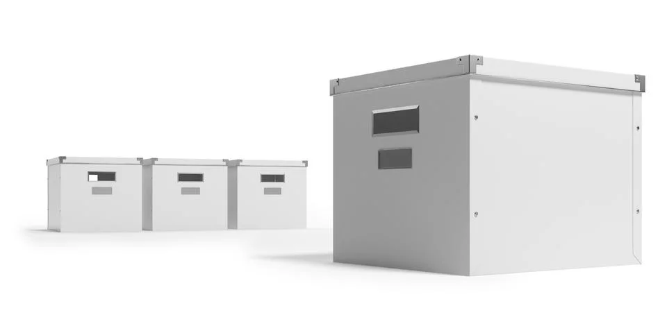 Office boxes Stock Illustration