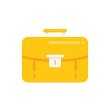 Office briefcase icon flat vector. Work bag Stock Illustration
