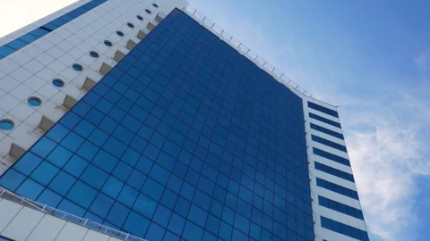 Office building against the sky Stock Footage 90355460