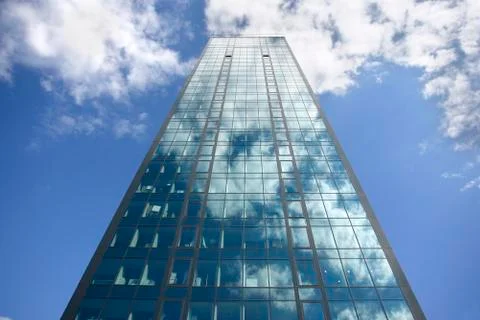 Office building on blue sky background Stock Photos