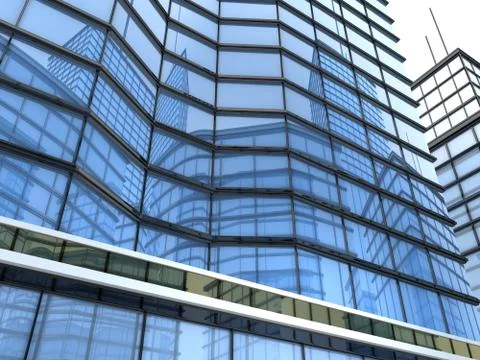 Office building CGI (done in 3d) 스톡 일러스트