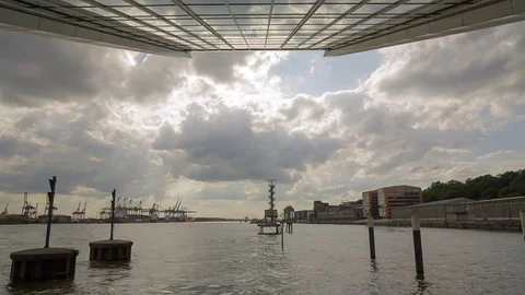 Office building with clouds Stock Footage 82396953