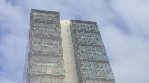 Office building  clouds time lapse  Stock Footage 521942
