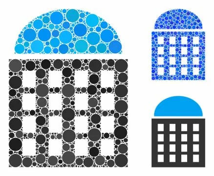Office building Composition Icon of Circle Dots Ilustración de archivo