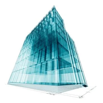 Office building construction 3d rendering Ilustración de archivo