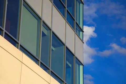 Office building corner skyscraper modern business city corporation commercial Stock Photos