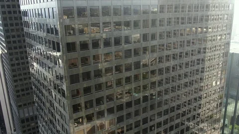 Office Building DTLA Drone Stock Footage 111291968