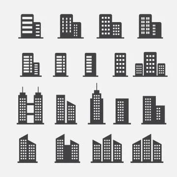 Office building icon Stock Illustration