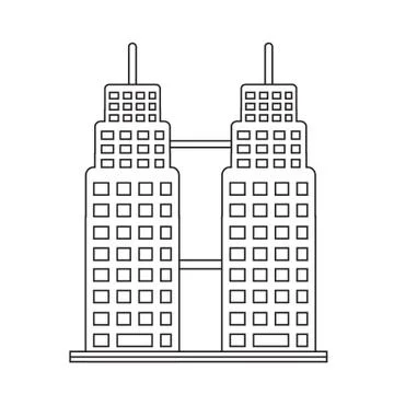 Office building icon Ilustración de archivo
