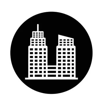 Office building icon Ilustración de archivo