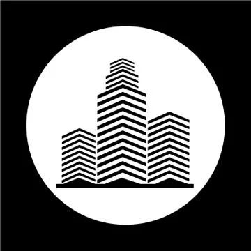 Office building icon Ilustración de archivo