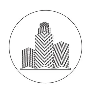 Office building icon Ilustración de archivo