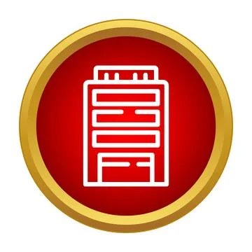 Office building icon representing real estate service Ilustración de archivo