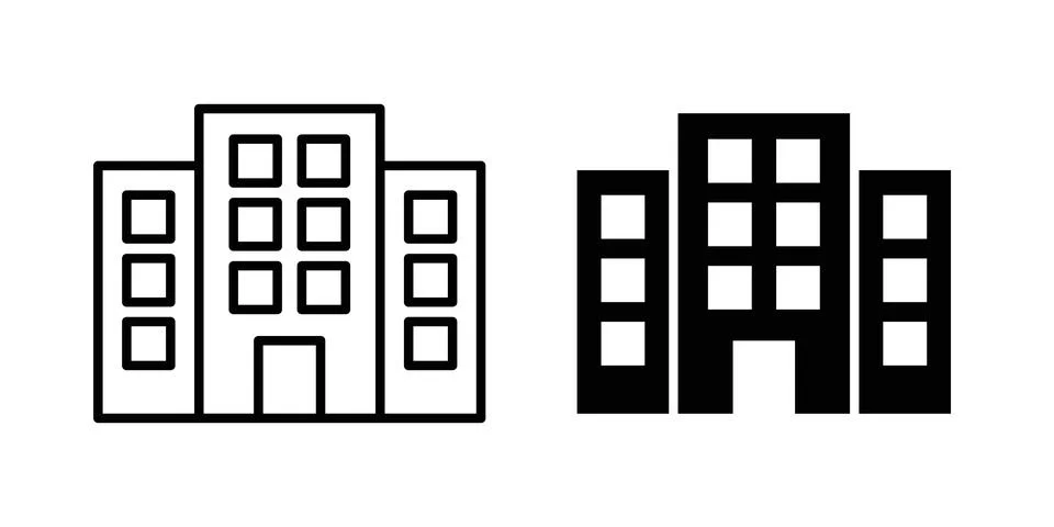 Office Building icon vector editable eps10 Stock Illustration
