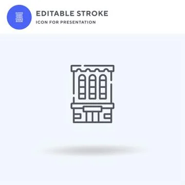 Office Building icon vector, filled flat sign, solid pictogram isolated on white Stock Illustration
