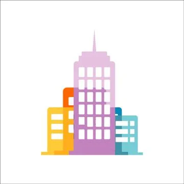 Office building icon vector Ilustración de archivo